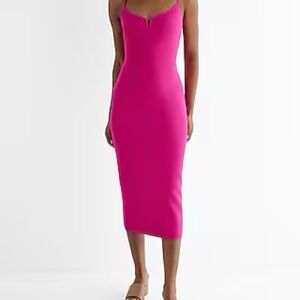 Express Fuchsia Midi Dress